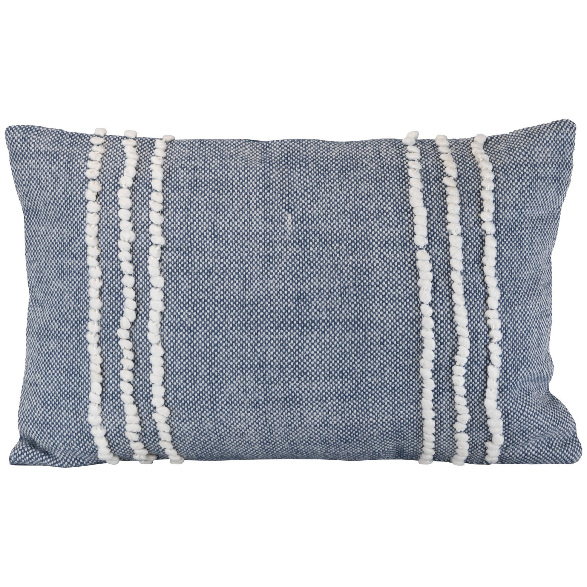 Foreside Home & Garden Blue Woven 14 x 22 inch Decorative Cotton Throw Pillow Cover with Insert and Hand Tied Tassels Foreside Home & Garden Blue Woven 14 x 22 inch Decorative Cotton Throw Pillow Cover with Insert and Hand Tied Tassels
